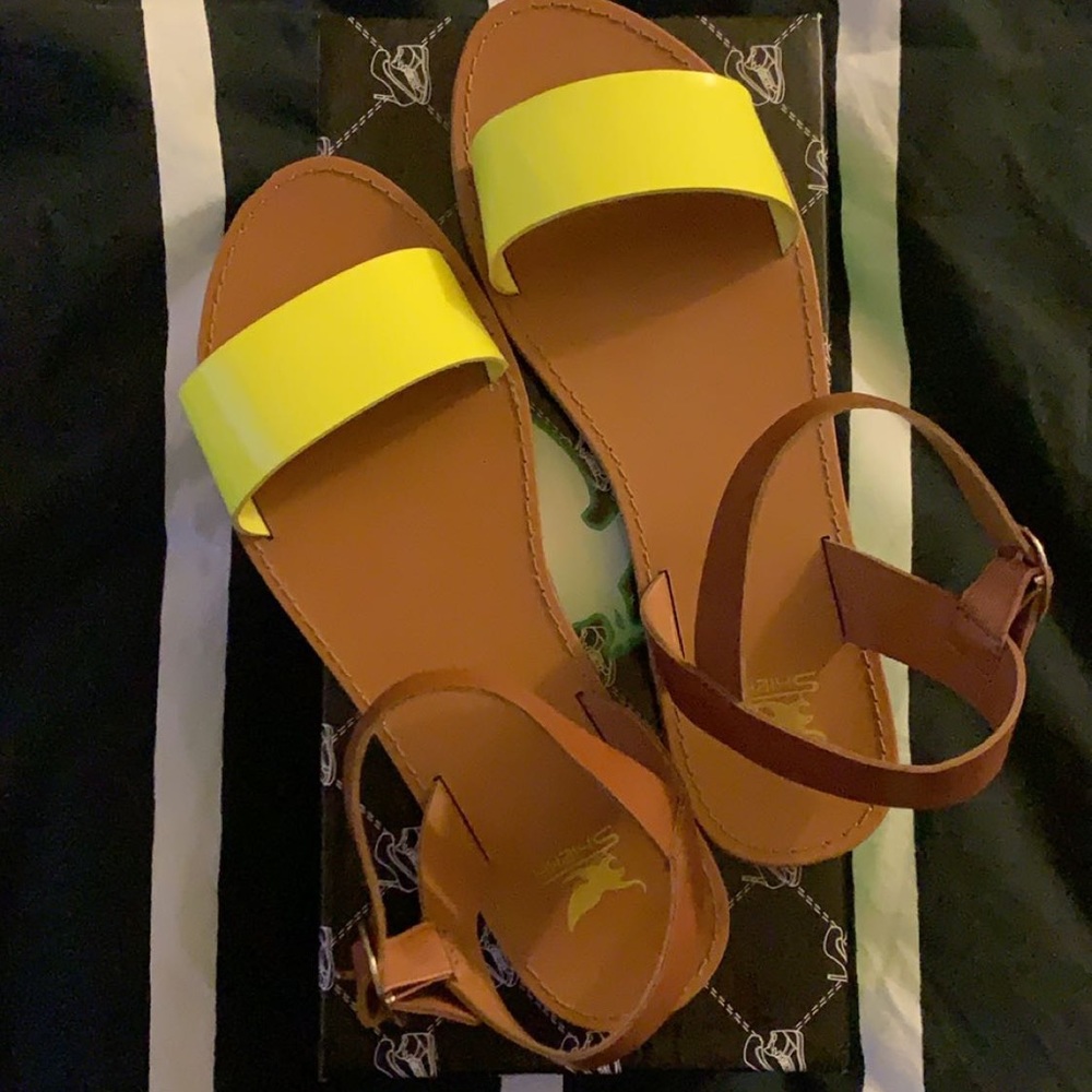 Neon Lime Green Shiekh Sandals